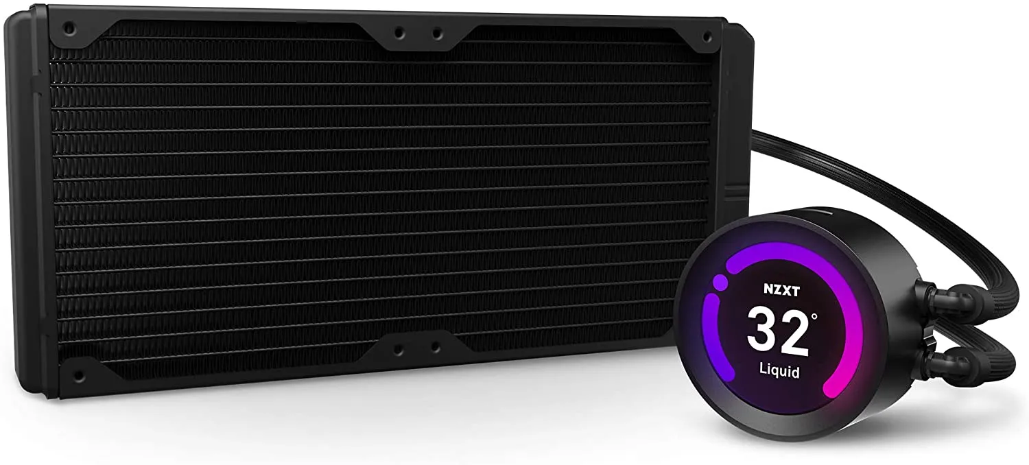 NZXT KRAKEN Z63 Watercooling 280MM (RL-KRZ63-01), AIO RGB CPU Liquid Cooler, Customizable LCD Display, Improved Pump