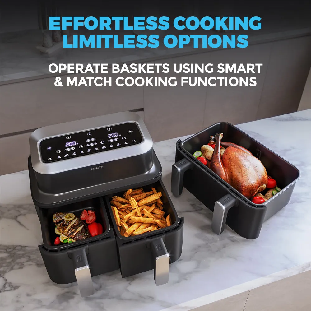 Ometa 9L Dual Air Fryer with 9L Basket