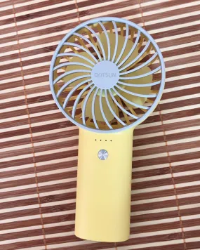 OOTSUN portable fan, portable mini personal fan with mobile power supply | USB rechargeable 2600mAh battery | Handheld desk fan