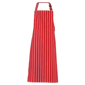 Pegasus 100% PVC Red/White Striped Butcher's Bib Apron