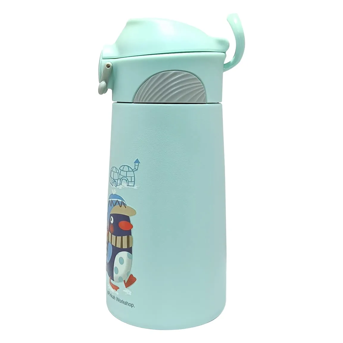 (PINKAH) Kids Cartoon Design Bottle | Stainless Steel (390ML) - Blue