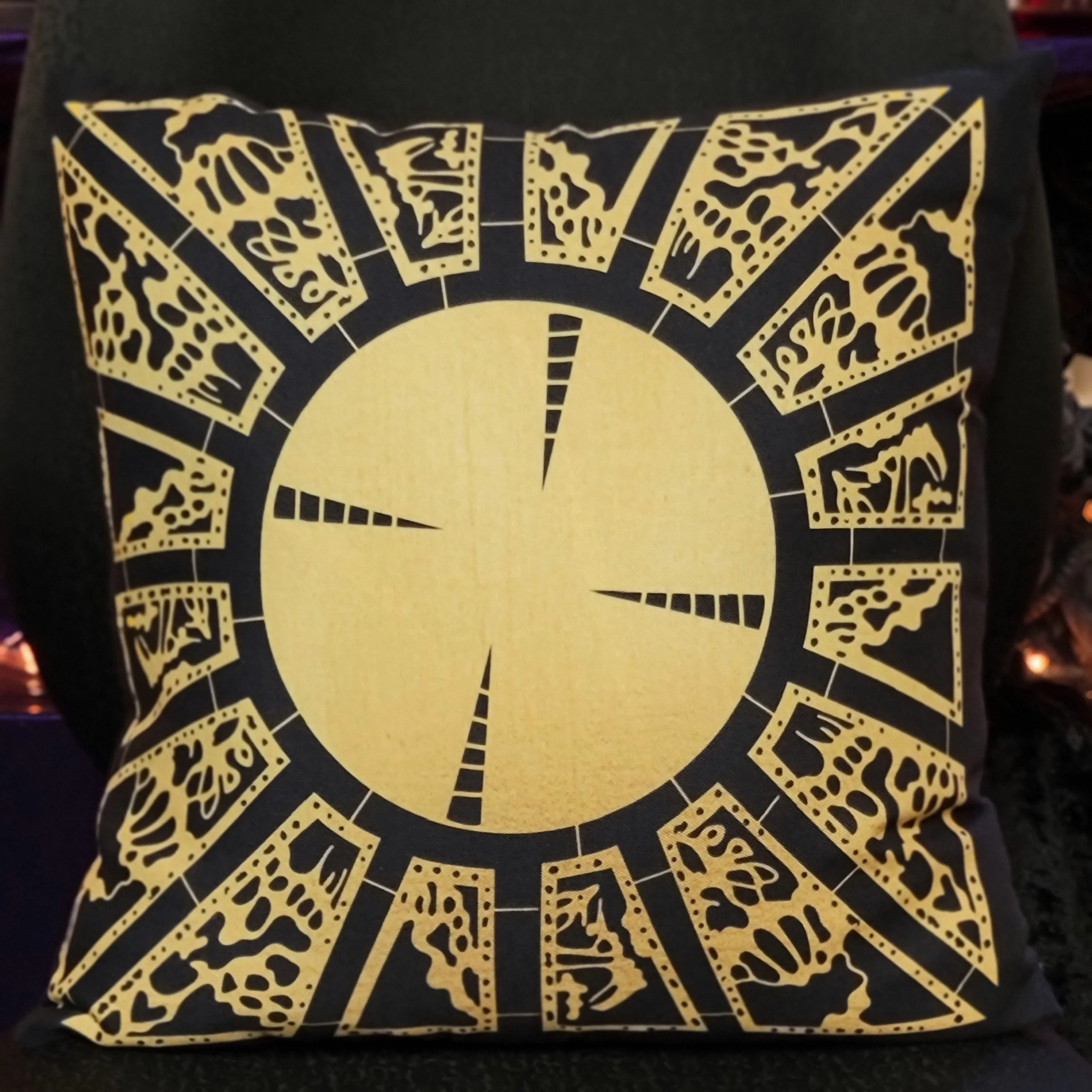 Puzzle Box Pillow-14" x 14"- Suede