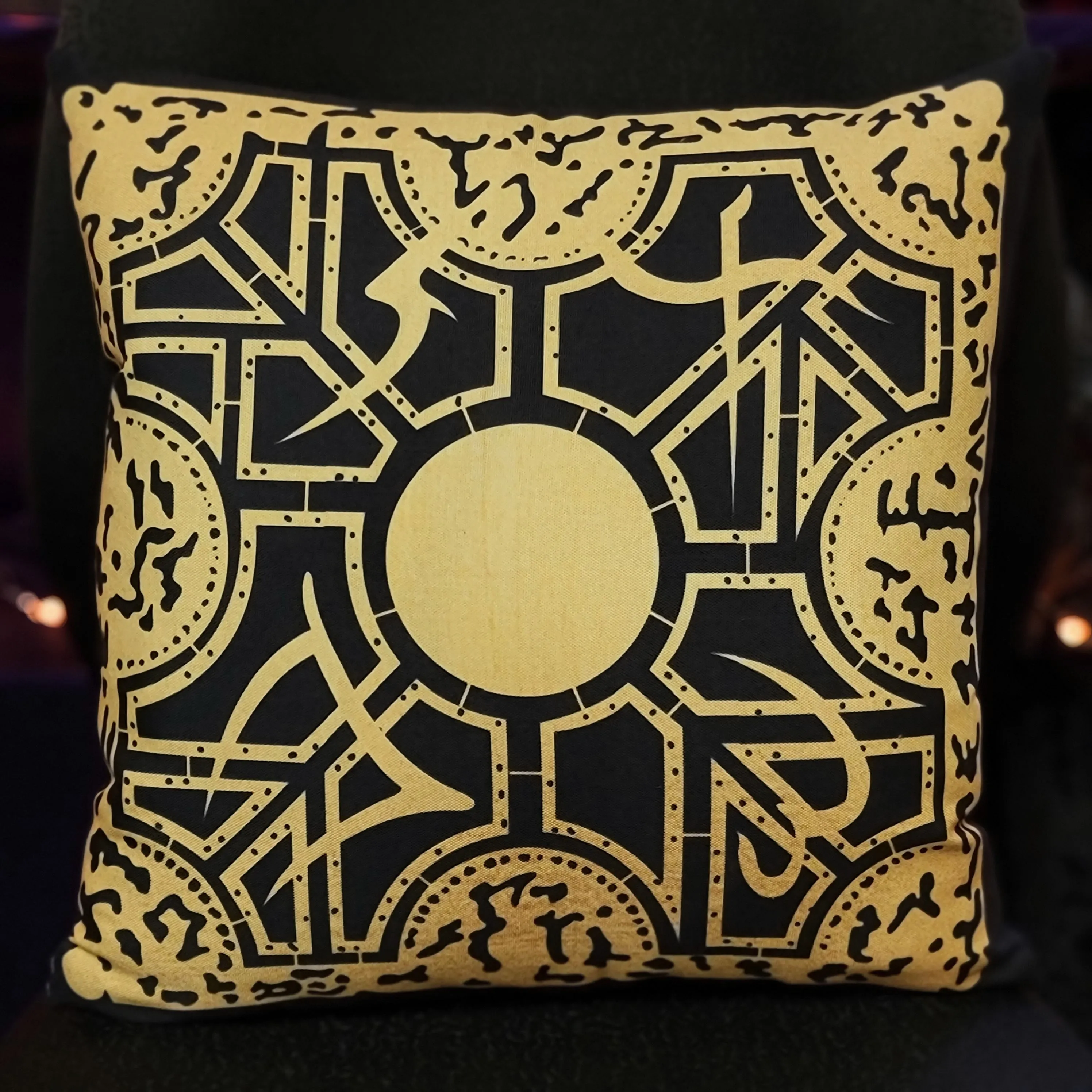 Puzzle Box Pillow-14" x 14"- Suede