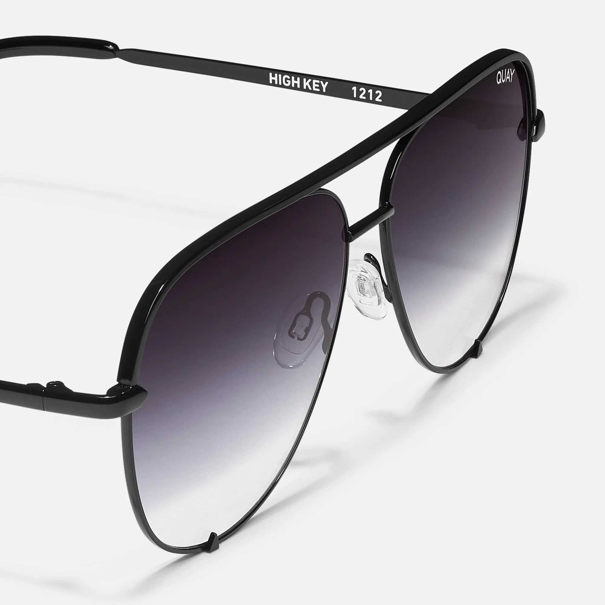 Quay Eyewear High Key Mini Sunglasses - Black Frame / Fade Lens