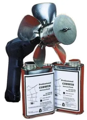 "Cobweb Machine with Fluid and Cleaning Solvent" Special Effects Machine