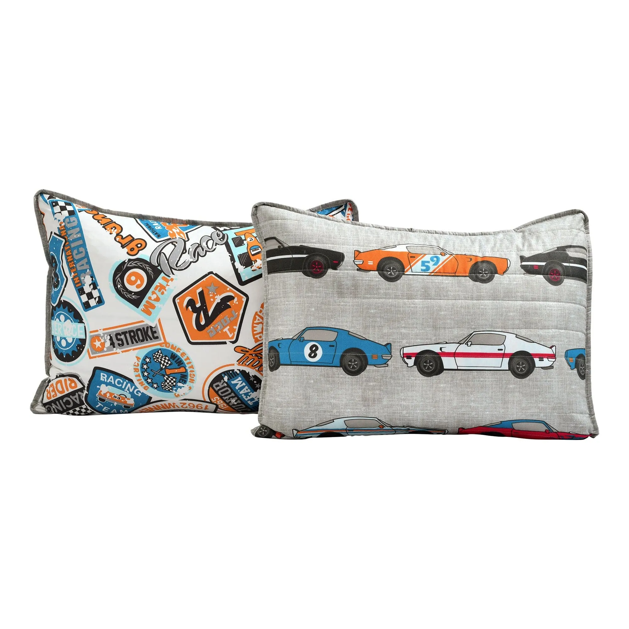 Race Cars Reversible Bedspread Set