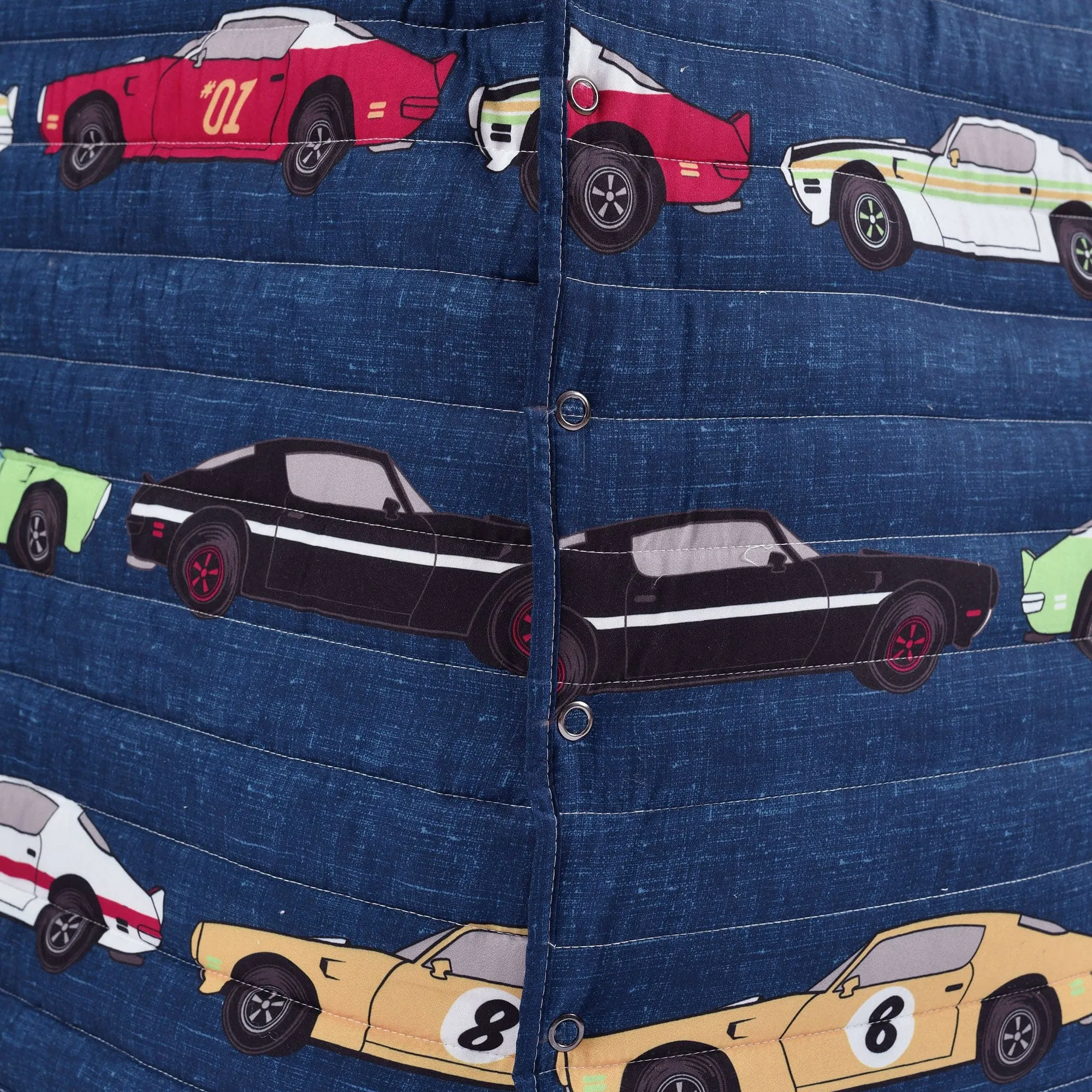 Race Cars Reversible Bedspread Set