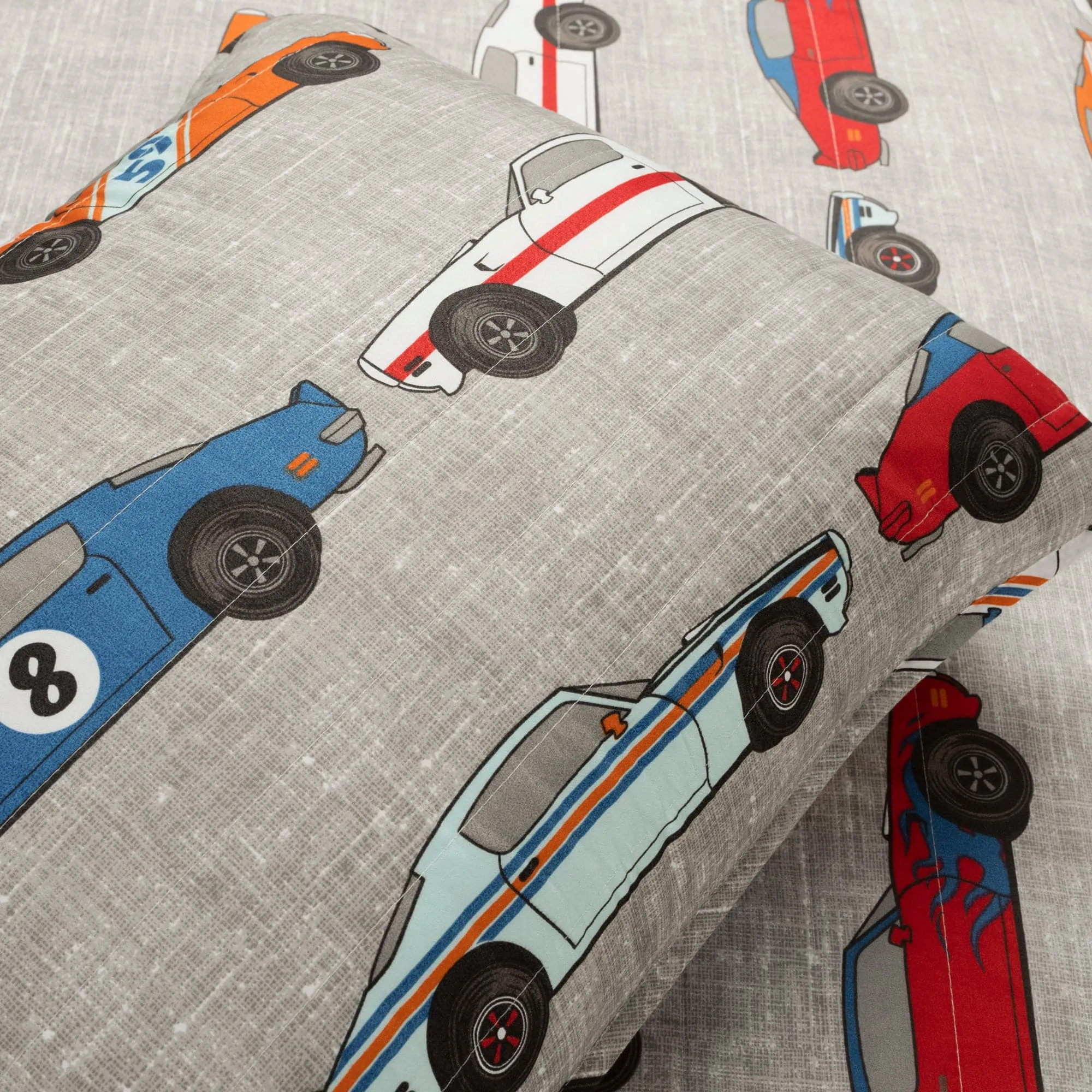 Race Cars Reversible Quilt Set   Sheet Set Combo