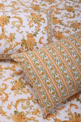 Rama Victoria Jaal Mustard Cotton Bedsheet