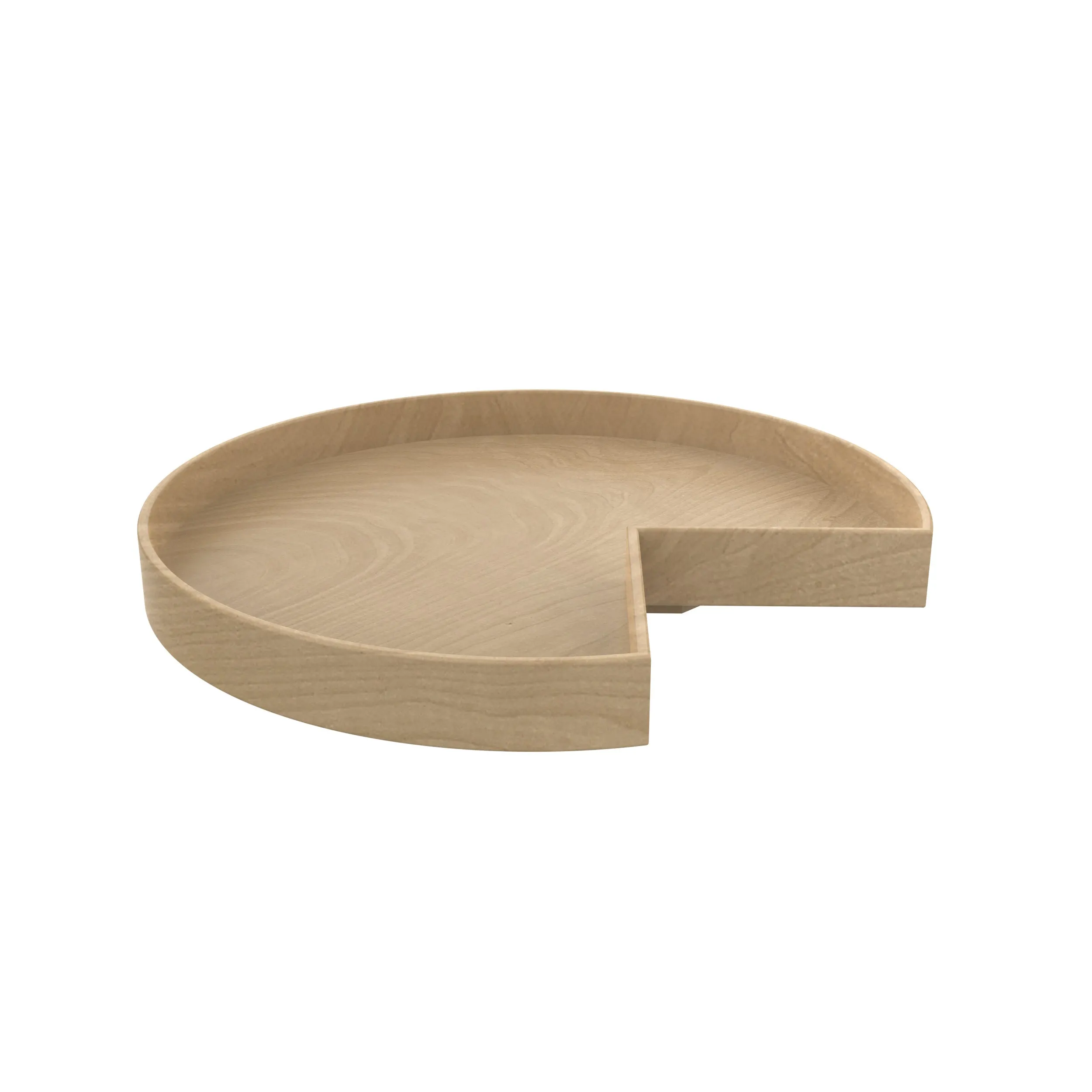 Rev-A-Shelf / LD-4NW-401-32TBS-1 / Natural Wood Tall Kidney-Shaped Lazy Susan for Corner Base Cabinets w/ Swivel Bearing