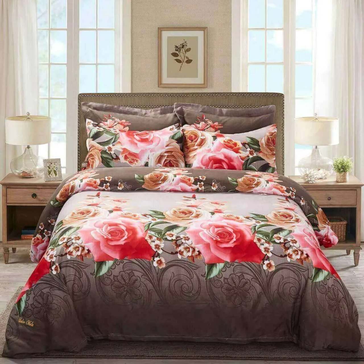 Rose Medley, 6 Piece Duvet Cover Set