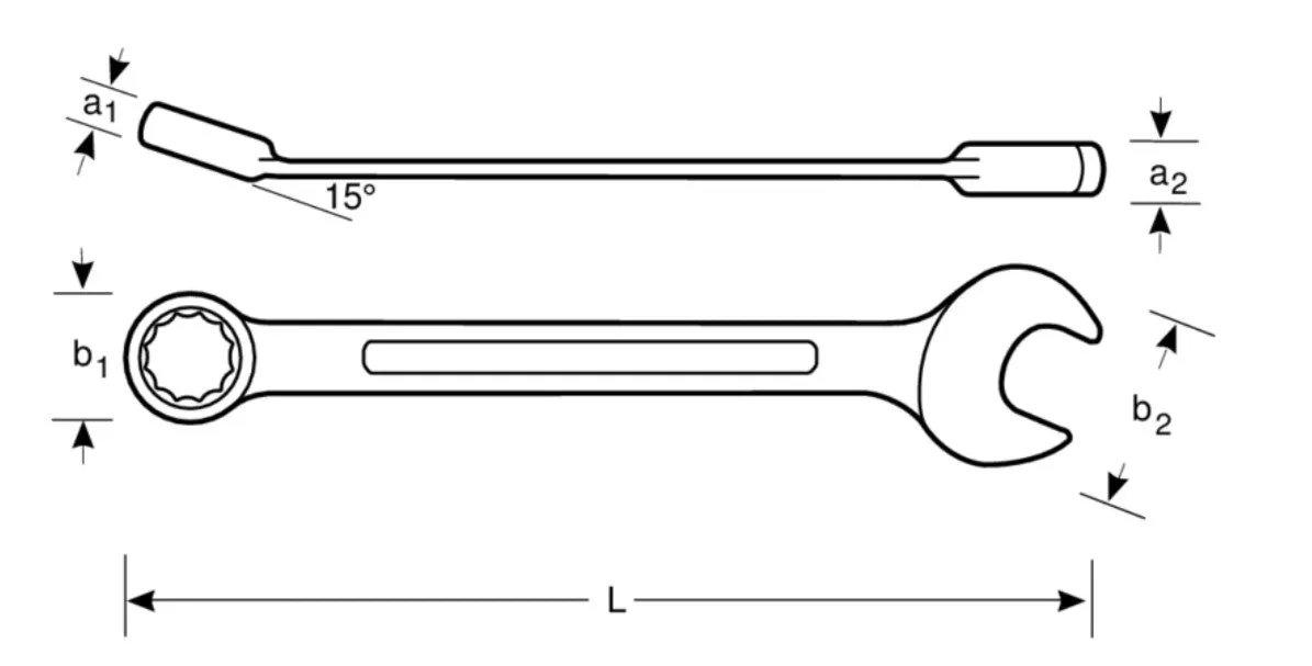 Sandvik Belzer Metric Flat Combination Wrenches with Chrome Finish  111M-27mm