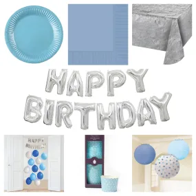 Shades of Blue Party Pack for 8 - SAVE 50%