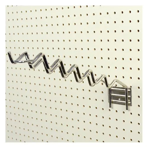 Siffron 7179162124 Heavy Duty Chrome Plated Pegboard Rake & Shovel Storage Hanger - Quantity of 5