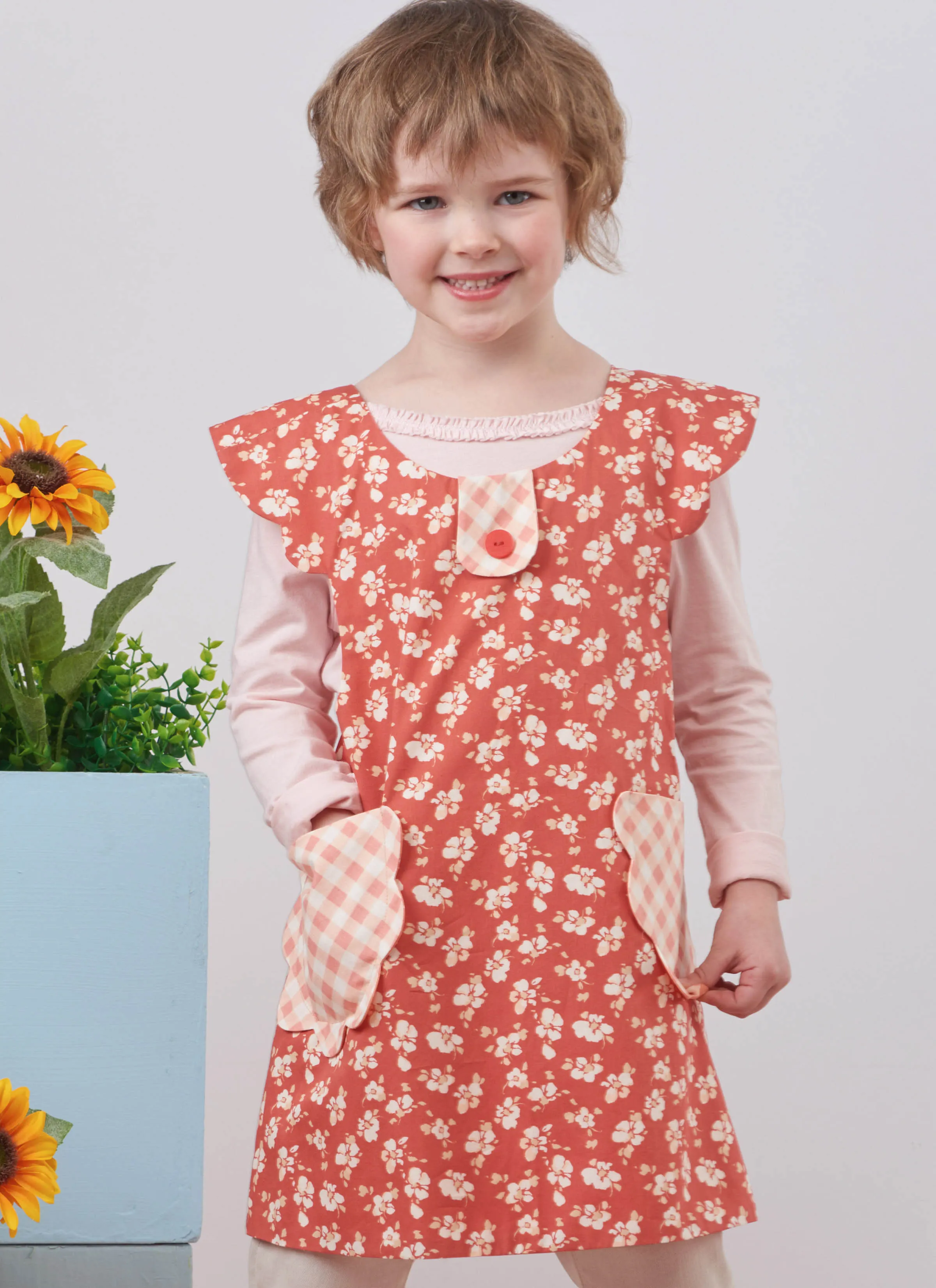 Simplicity Sewing Pattern S9767 CHILDREN'S AND MISSES' WRAP AROUND APRON AND SCARF HAT BY RUBY JEAN'S CLOSET