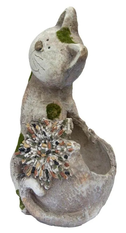 Sitting Cat Pebble Planter