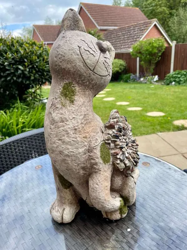 Sitting Cat Pebble Planter