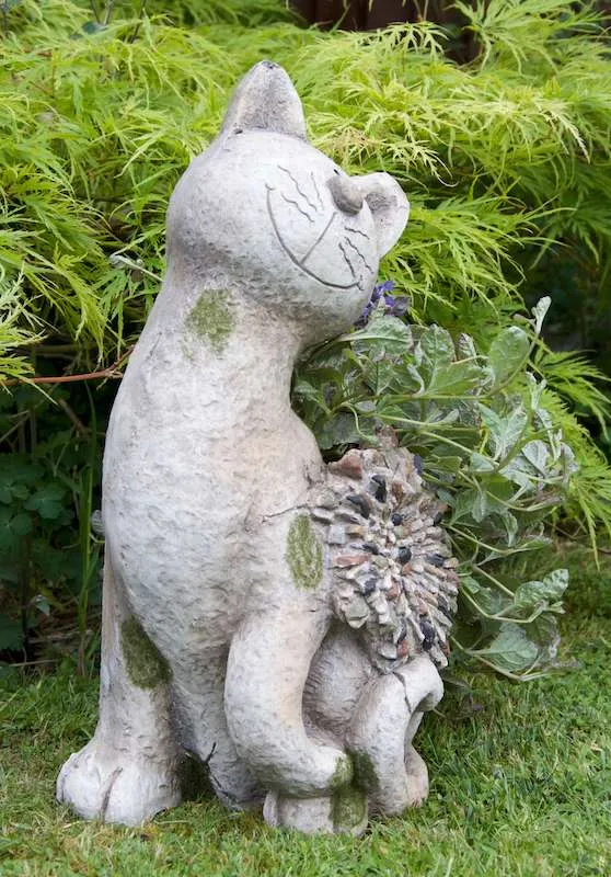 Sitting Cat Pebble Planter