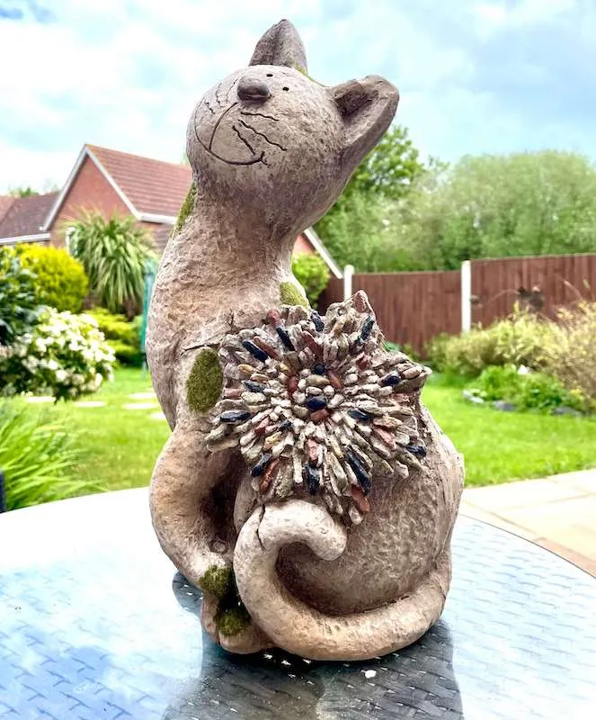 Sitting Cat Pebble Planter