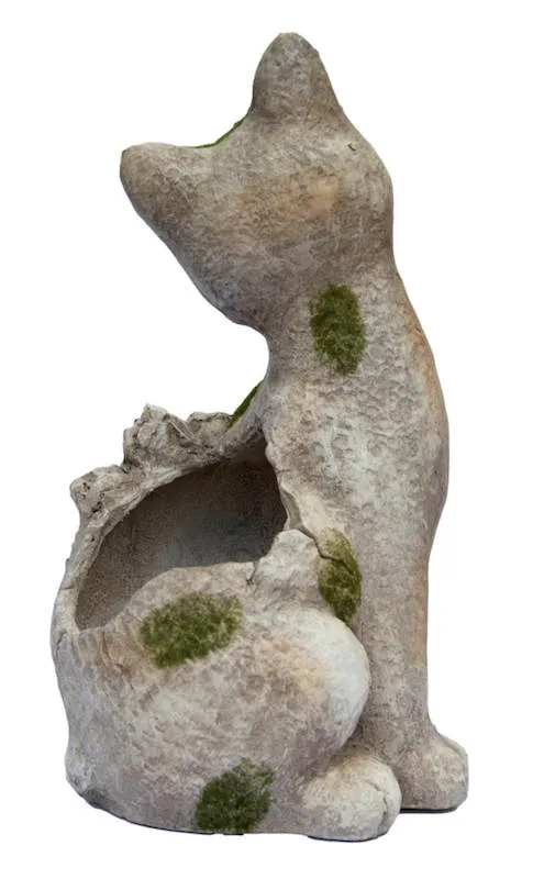 Sitting Cat Pebble Planter