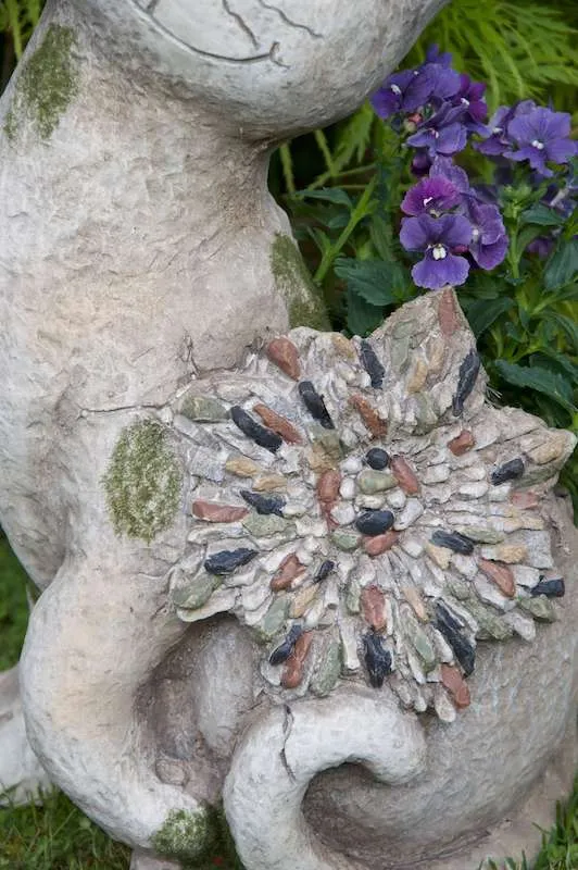 Sitting Cat Pebble Planter