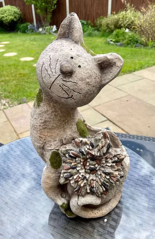 Sitting Cat Pebble Planter