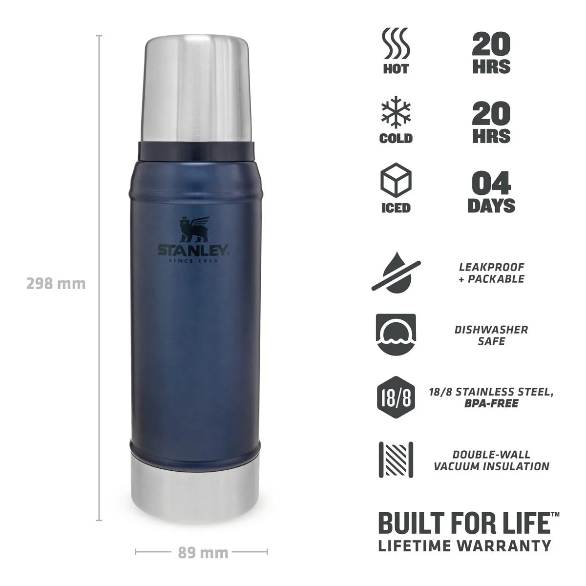 Stanley Flask Classic Vacuum Bottle 0.75L Nightfall