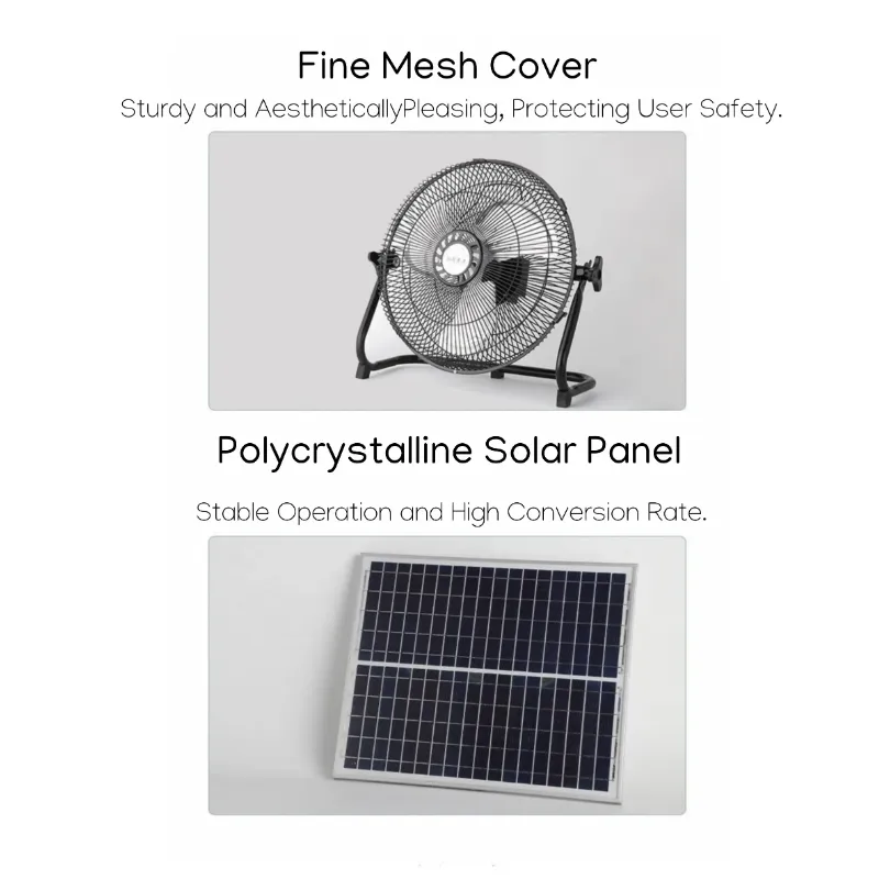 Sturdy Fine Mesh Cover Solar Powered Fan Fs-800