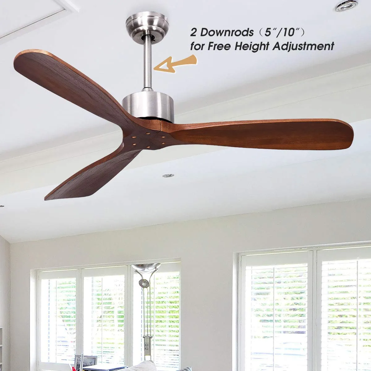 Tangkula 52" Ceiling Fan, Outdoor Indoor Ceiling Fan with Remote Control