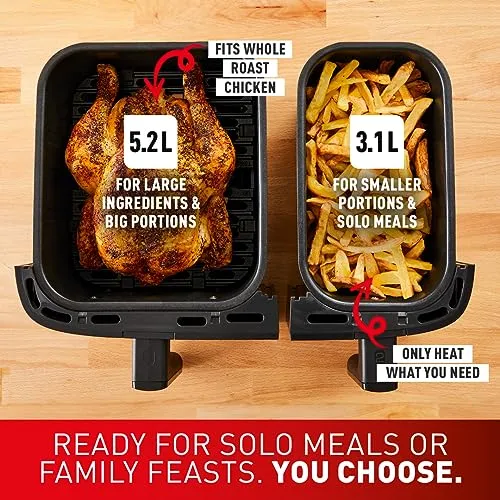 Tefal Easy Fry Dual Zone Digital Air Fryer, 2 Drawers (New)