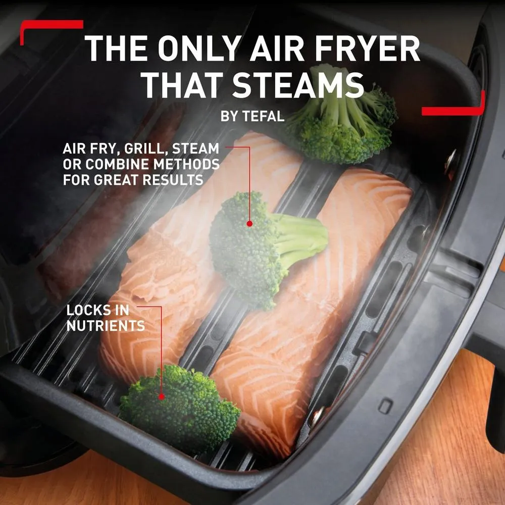 Tefal FW201827 Tefal EasyFry 3in1 Digital Air Fryer Grill & Steamer 6.2L Black