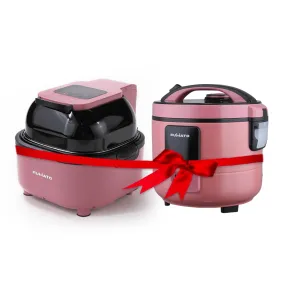 The Better Home FUMATO Diwali Combo |AirFryer & Electric Kettle | Air Fry, Mix and Make| Perfect Gifting Kit | Colour Coordinated Sets | 1 year Warranty (Cherry Pink)