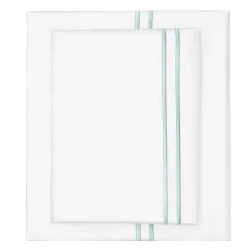 The Porcelain Green Lines Embroidered Sheet Set