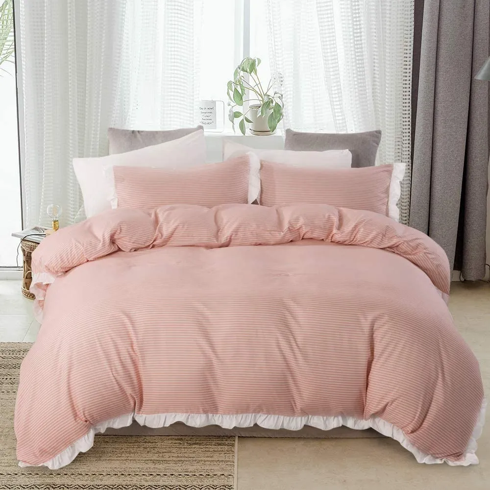 The Ruffled Peach Bed Set