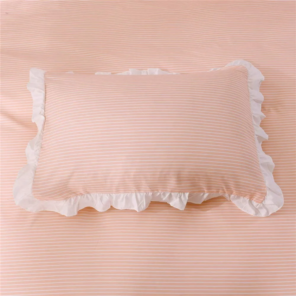 The Ruffled Peach Bed Set