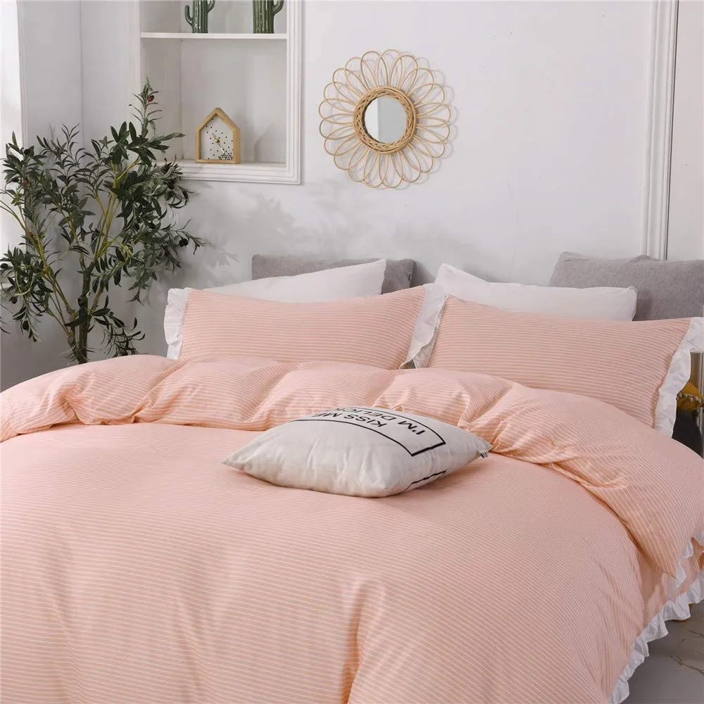 The Ruffled Peach Bed Set