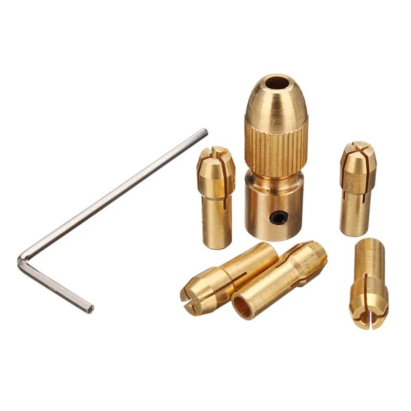 Themisto 3.17mm Shank Metal Drill Chuck Collet Bits Rotary with Screw, 0.5-3 mm for RS555 motor (3.17MM)