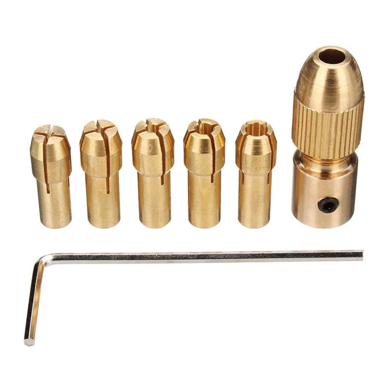 Themisto 3.17mm Shank Metal Drill Chuck Collet Bits Rotary with Screw, 0.5-3 mm for RS555 motor (3.17MM)