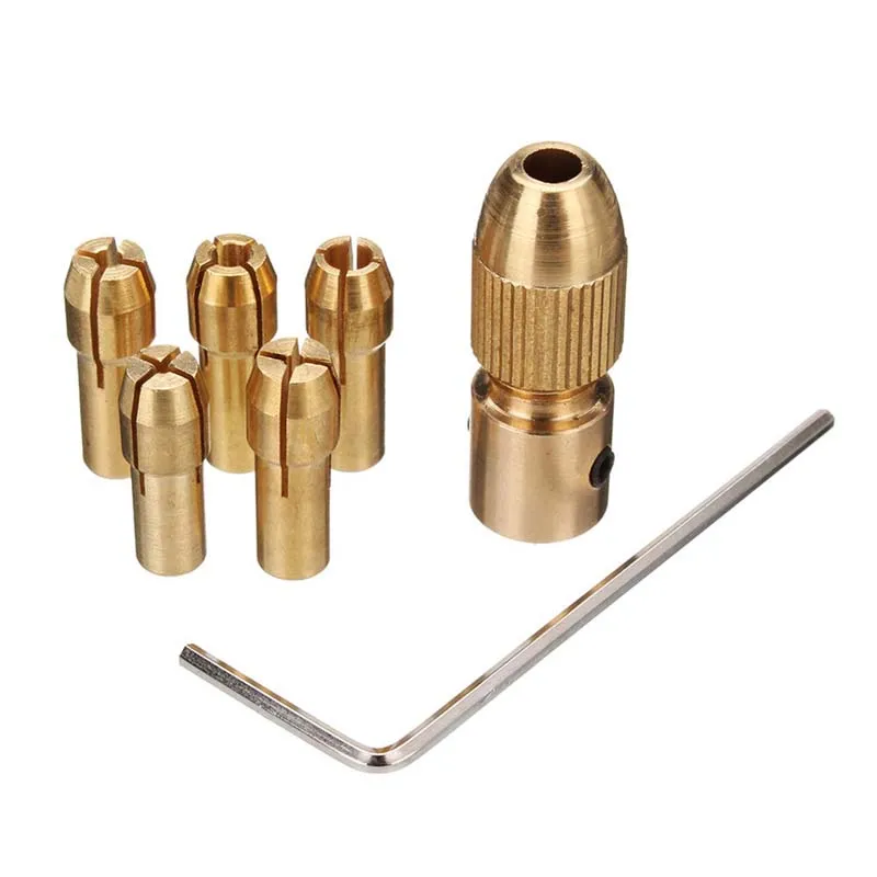 Themisto 3.17mm Shank Metal Drill Chuck Collet Bits Rotary with Screw, 0.5-3 mm for RS555 motor (3.17MM)