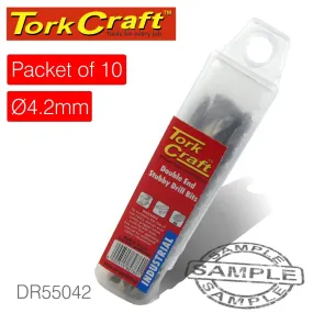 TORK CRAFT DOUBLE END STUBBY HSS 4.2MM PACKET OF 10 DR55042