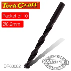 TORK CRAFT DRILL BIT HSS STANDARD 8.2MM PACKET OF 10 DR60082