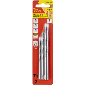 Tork Craft | Drill Bit Wood Set 5-6-8mm 3Pc