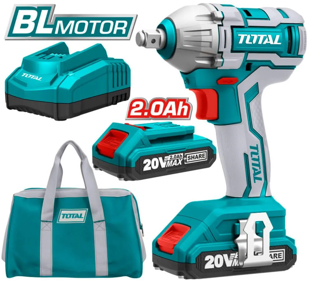 Total Lithium-Ion impact wrench Brushless Motor 20V TIWLI2001