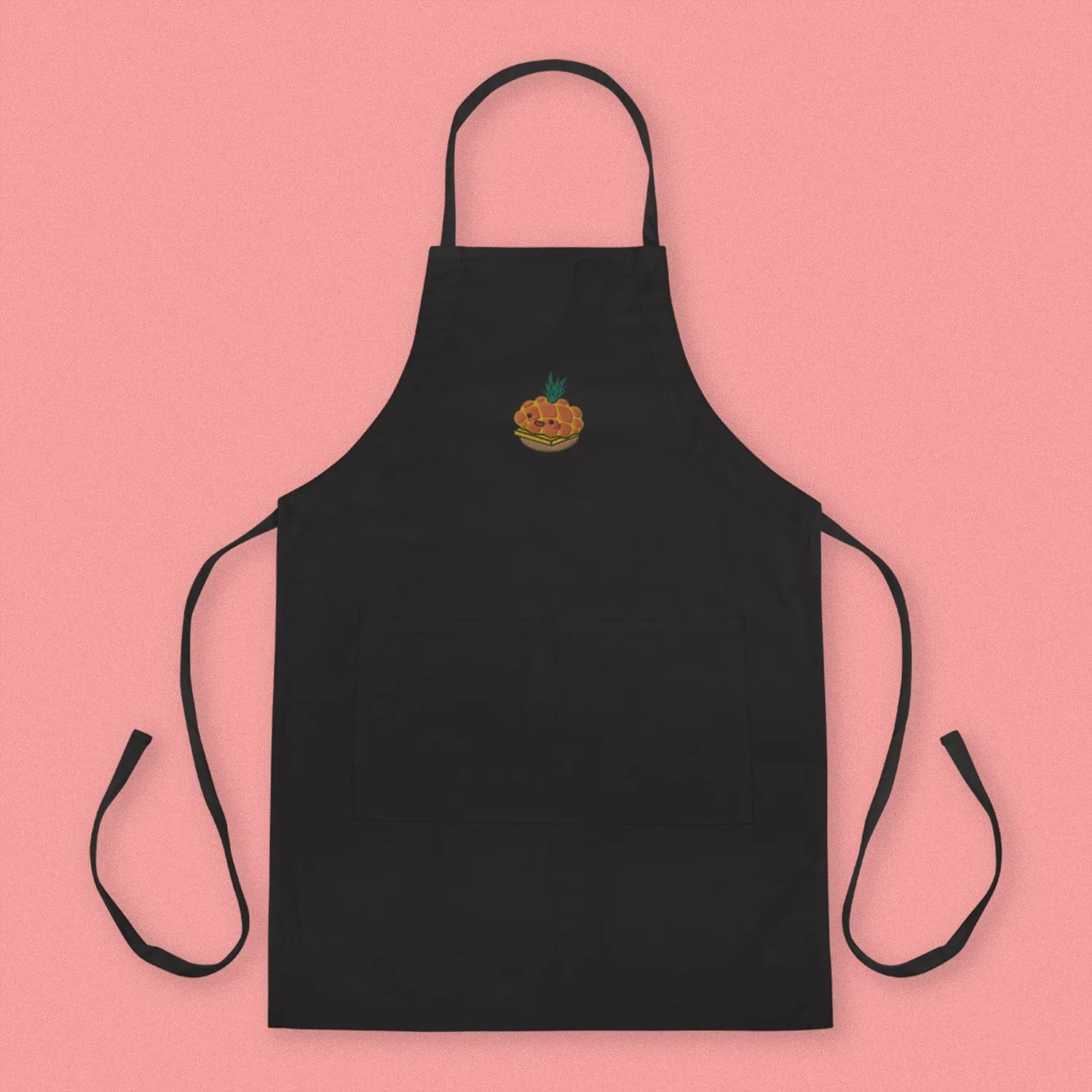 Tropical Pineapple Bun Embroidered Apron