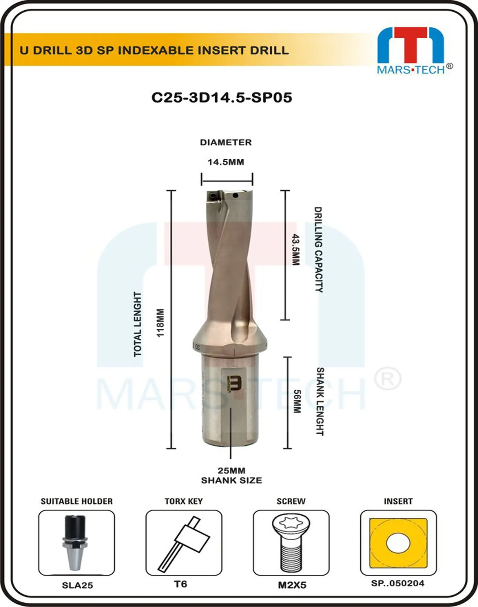 U Drill 14.5mm