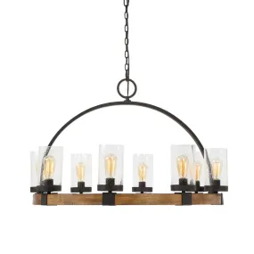 Uttermost Atwood 8 Light Wagon Wheel Pendant