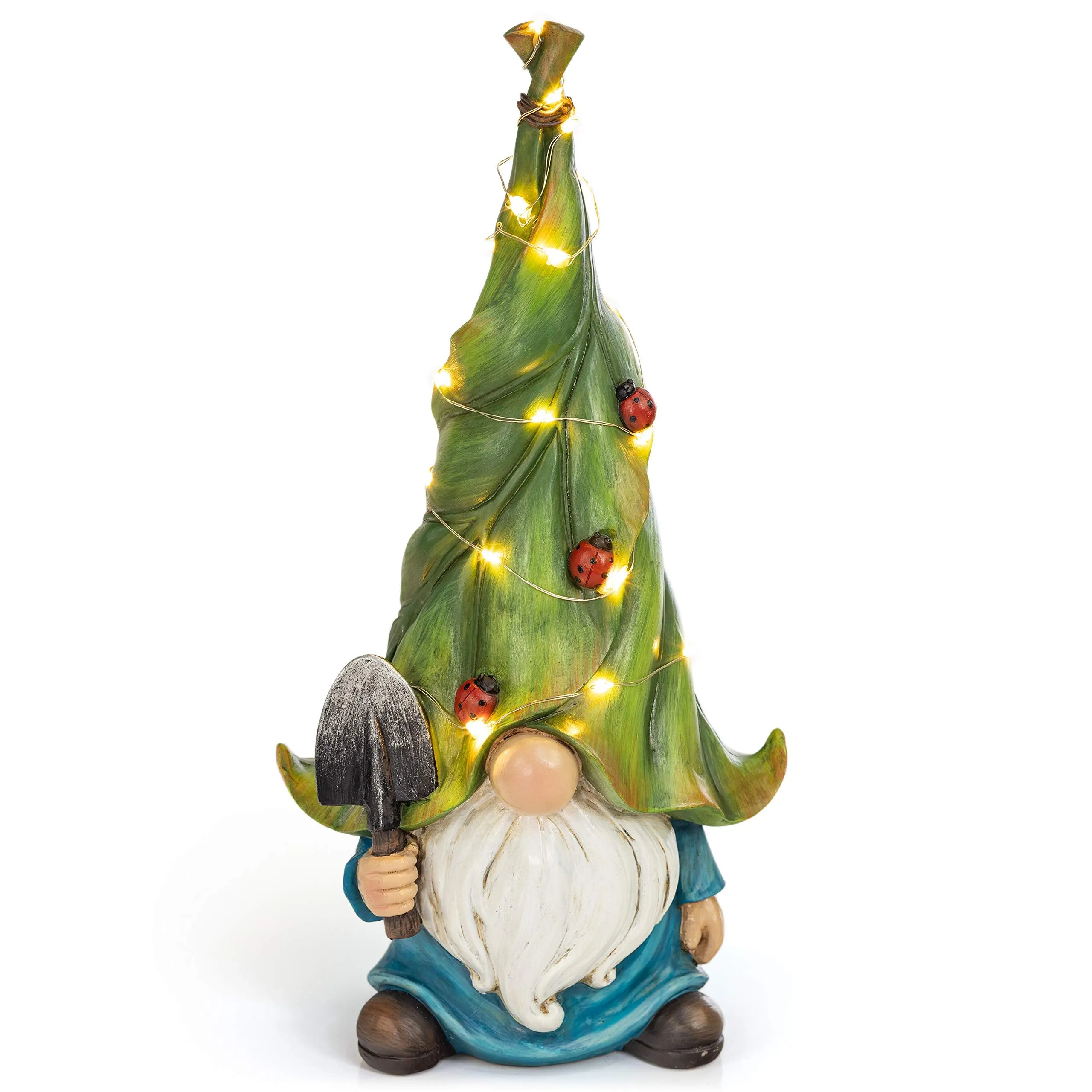 Vp Home Whimsical Garden Statue Gnome Solar Powered Led Outdoor Decor Light