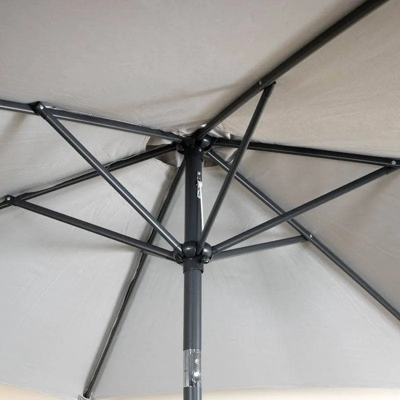 Weatherking Crank & Tilt Parasol  2.7m - Light Grey