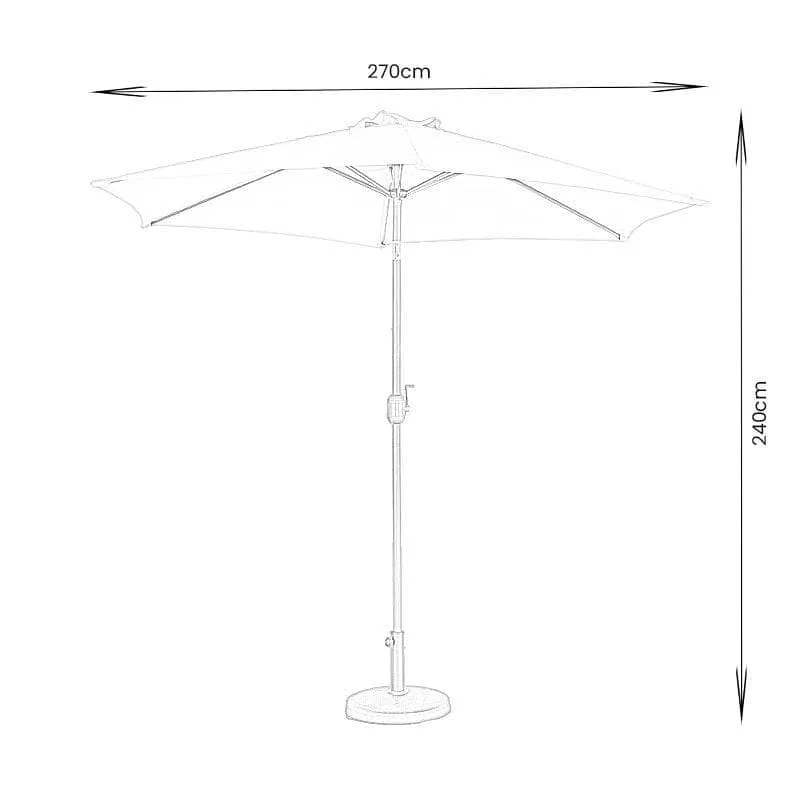 Weatherking Crank & Tilt Parasol  2.7m - Light Taupe