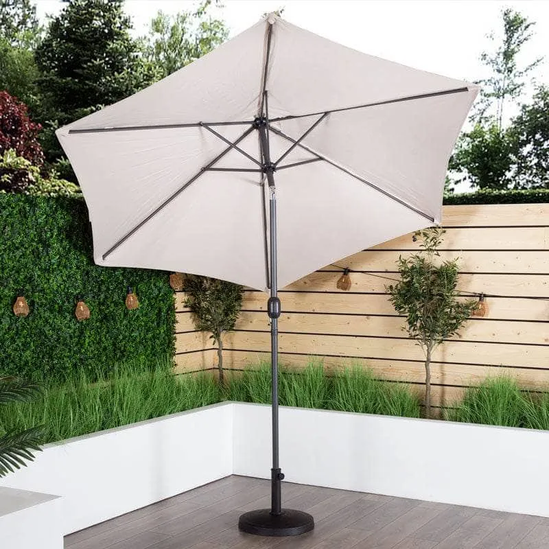 Weatherking Crank & Tilt Parasol  2.7m - Light Taupe